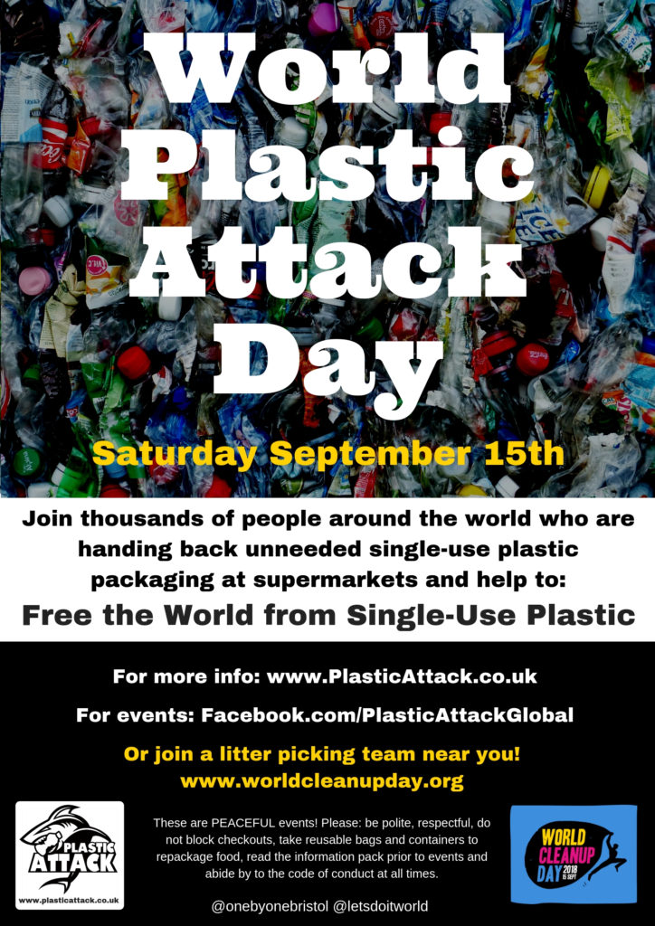 world plastic attack day poster